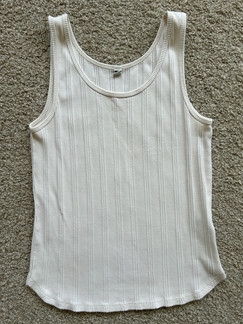 Uniqlo | Cream Ribbed Tank Top